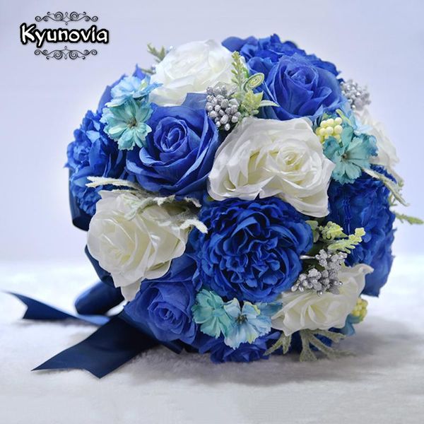 

wedding flowers kyunovia 3pcs/set bouquet boutonniere and wrist flower set gc29