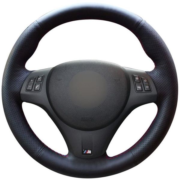 

non-slip durable black synthetic leather car steering wheel cover for m sport m3 e90 e91 e92 e93 e87 e81 e82 e88 x1 e84 covers