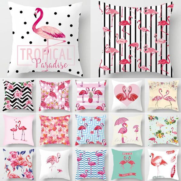 

pink flamingo pillow cushion decorative cover romantic lover covers home decor 45*45 40549 cushion/decorative