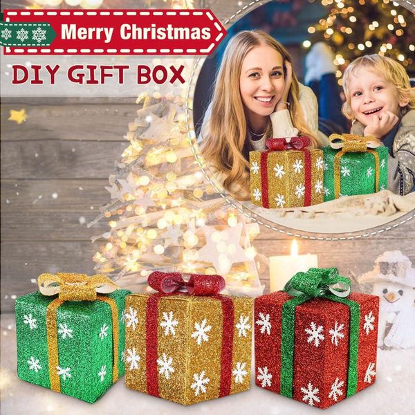 

gift wrap christmas box indoor outdoor boxes decorations for tree porch home