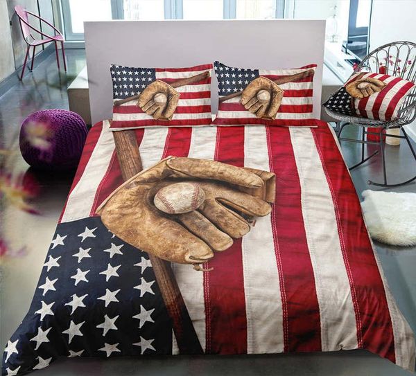 

baseball bed linens set boys decoration bedclothes comfortable birthday gift children duvet cover bedding sets