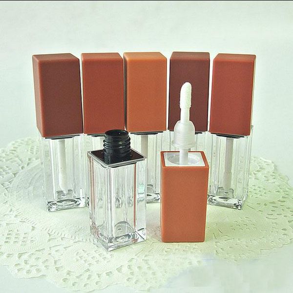 

storage bottles & jars 5ml lip gloss tubes with orange cap square empty diy stick cosmetic packing container