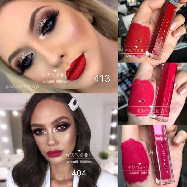 

enchanting but not vulgar european and american matte no stain on cup lip lacquer rose red retro color gloss1