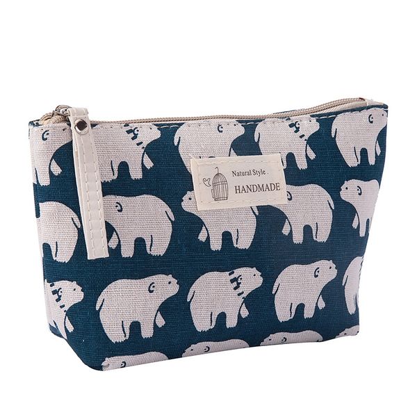 

kosmetiktasche japanese style durable canvas make up bag zipper cosmetic storage bag with handle makeup organizer