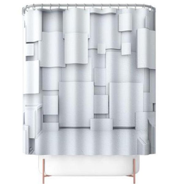 

shower curtains bathroom curtain 180*180cm polyester abstract square line print