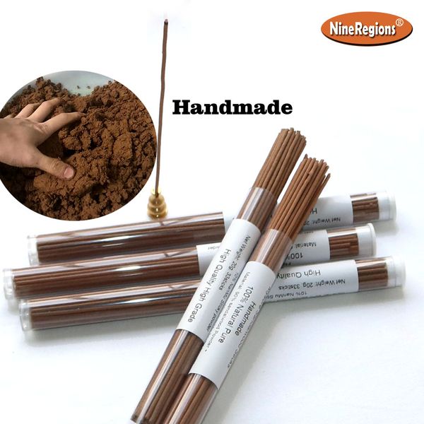 20 g handgefertigte Räucherstäbchen aus 100 % Mysore-Sandelholz, wirklich rein natürlich, stärker und anhaltend dicker, milchiger Geschmack, Meditation, Heimduft, indisch