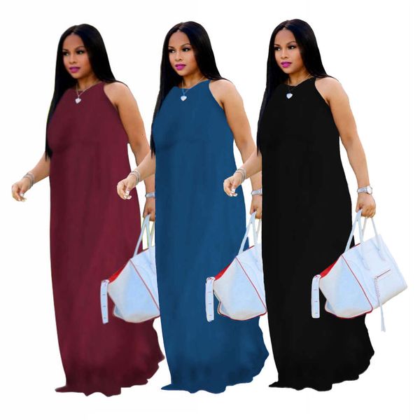 

2021 new fashion standard size selling women's loose autumn neck strap dress, Black
