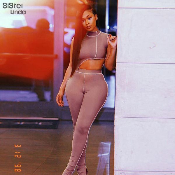 

sisterlinda women grey black active wear fitness tracksuit set irregular stripe skinny sport leggings mujer sportsuits 20211, Gray