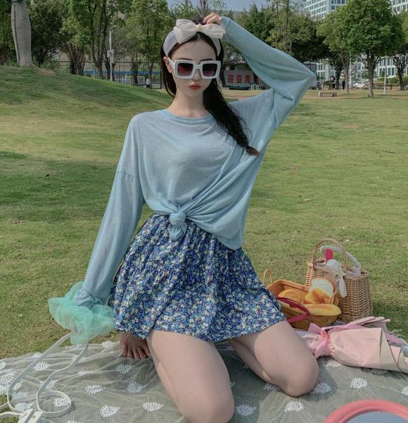 

women's t-shirt uulutonica spring summer women casual knitted full none regular solid o-neck, White