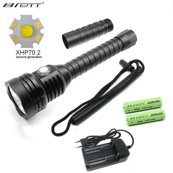 

diving adopts cree xhp70 lamp beads highlight 4000lumens long-range lighting waterproof tactical torch flashlights torches