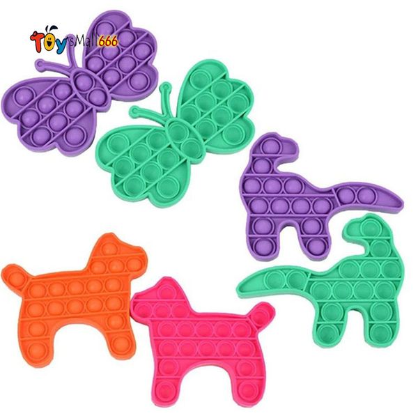 

dhl push bubble dog dragon butterfly fidget toys autism special needs sensory anti-stress relief toy game gift for kids stock