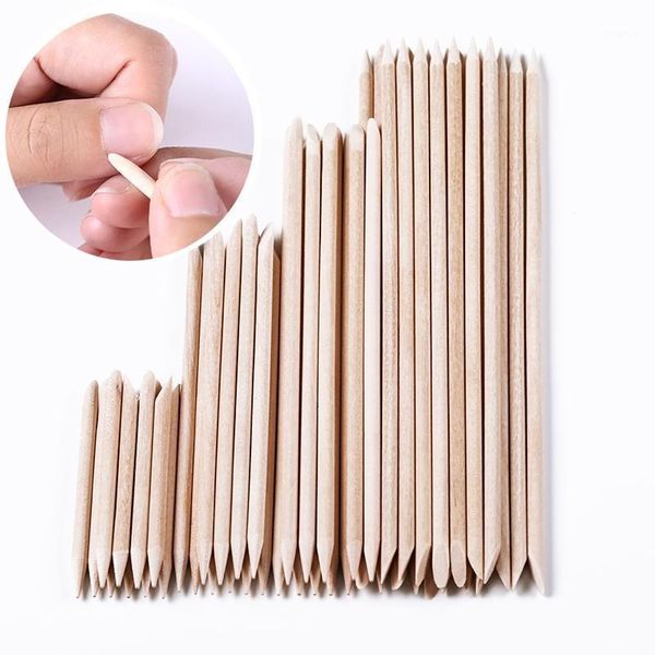 

10/20/50/100pcs wooden cuticle pusher nail rhinestone remover double head portable art tools files1