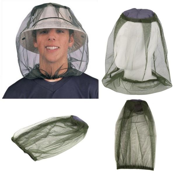 Cappuccio da pesca all'outdoor Midge Zanzara Insetto Cappello Cappello Insetto Mesh Testa Net Protezione viso Camping Caccia Abbigliamento da caccia