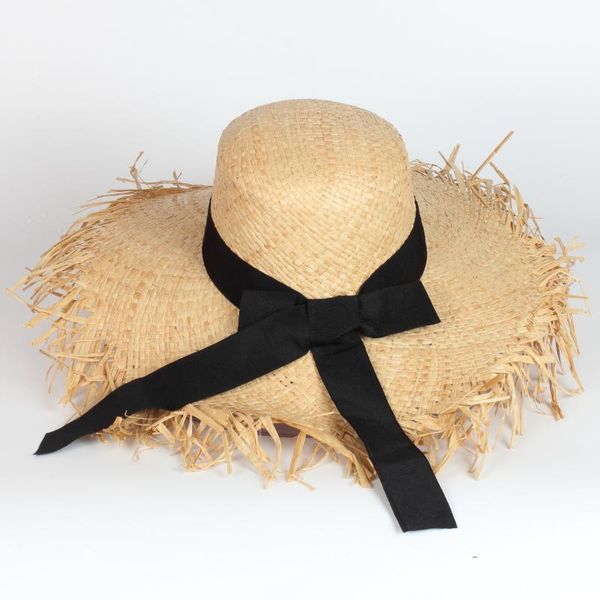 

wide brim hats wholesale personality beach sunshade dome straw hat custom floppy raffia for women, Blue;gray