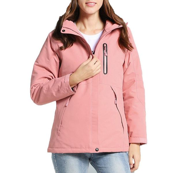 

women's jackets heated cotton warm winter men women cothing usb electric heating hooded jacket thermal coat fast ship 3, Black;brown