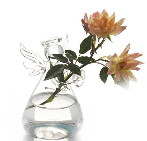 

vases 1pcs transparency glass angel wall vase gs002
