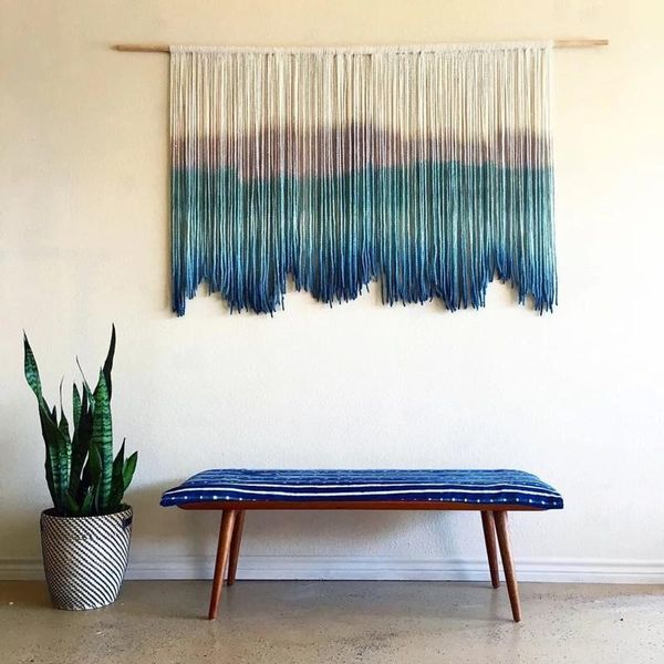 

blinds factory supply dyed nordic hand-woven hanging tapestry custom-made