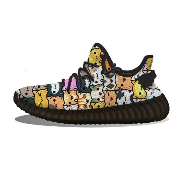 

diy custom kawaii cat running sho mh printed mens womens trainers outdoor sports sneakers