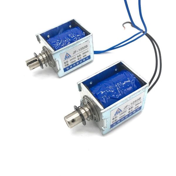 

smart home control pull type jf-1250b dc 6v 12v 24v linear solenoid electromagnet 360ma force 60n travel 10mm