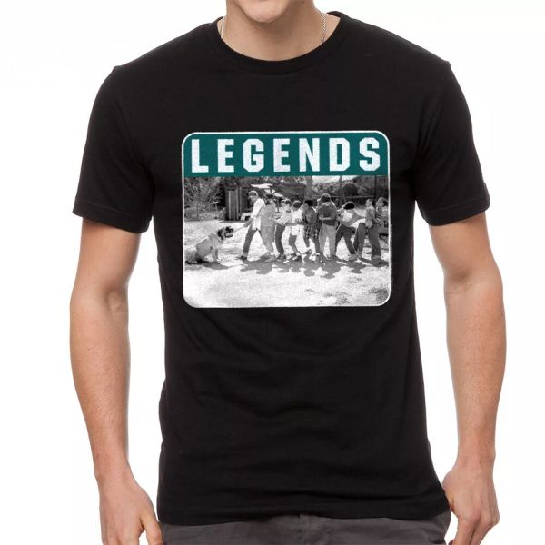 

the sandlot legends dog graphic men's black t-shirt, White;black