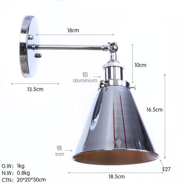 Wandlampen, antike Lampe, amerikanisch, ländlich, modern, Einfachheit, Urlaubslichter, kreative Nachttischlampe, Schlafzimmer/Arbeitszimmer/Gang/Korridor, E27