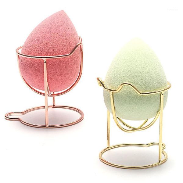 

sale metal makeup sponge holder brand beauty puff rack powder blender storage drying stand holder1