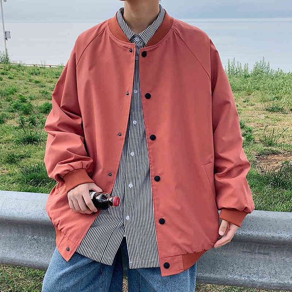 

men's jackets baseball jacket for man, modern korean style windbreaker men, spring and fall, pu4c, Black;brown