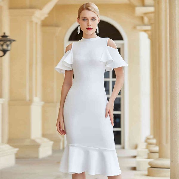 

freight attacked dressed white woman frilly hollow short celebrity cocktail dress bandage, Black;gray
