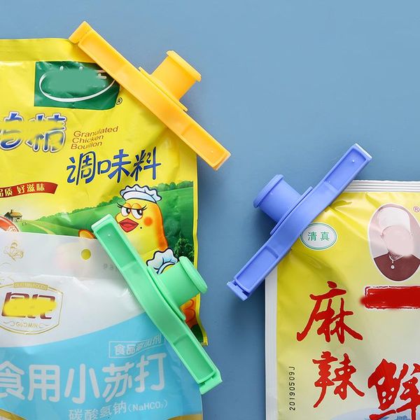

kitchen storage & organization 3/5/10pcs/set strong sealing clip food bag sealed household plastic snack milk powder moisture-proof crisper