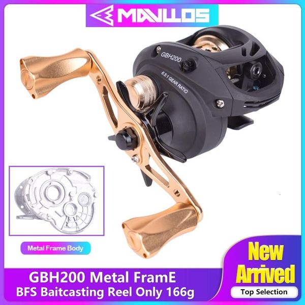 

mavllos 166g ultra-light metal baitcasting fishing reel left right hand magnetic brake low profile bfs casting reels