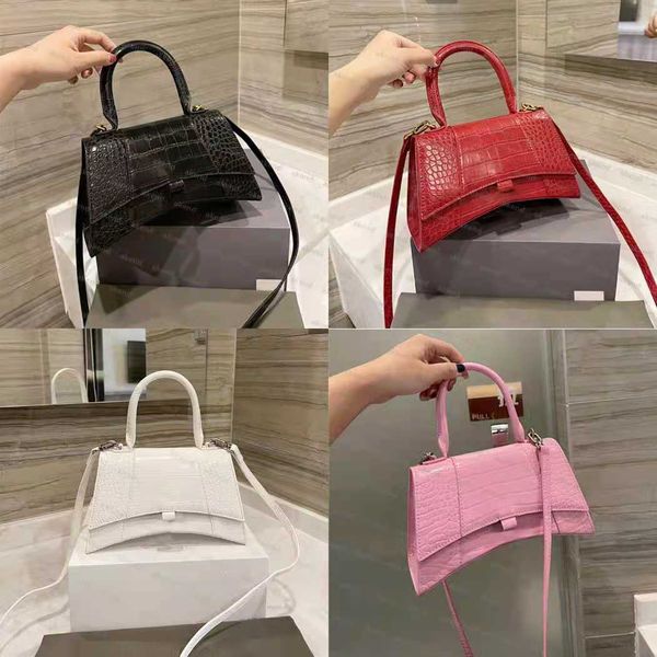 

genuine leather fashion hourglass shoulder bag luxury designer messenger for women back handle men canvas handbag small