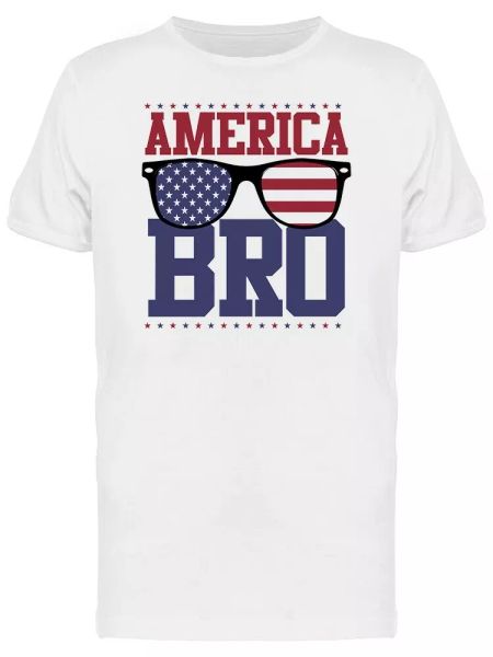 

america bro tee men's -image by shutterstock, White;black