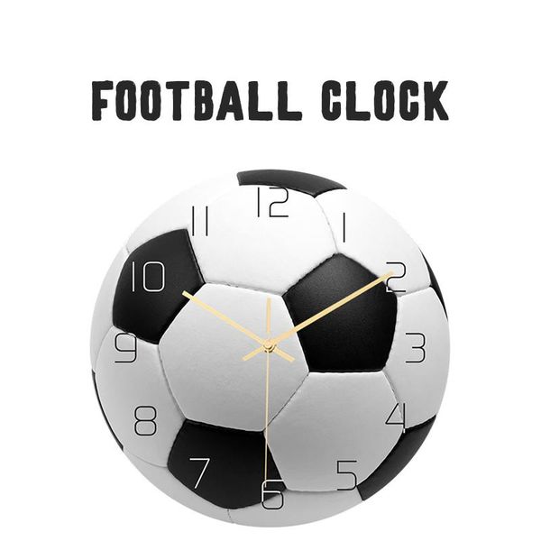 

football wall clock bedroom livingroom alarm gifts present for kids diy living room decor clocks