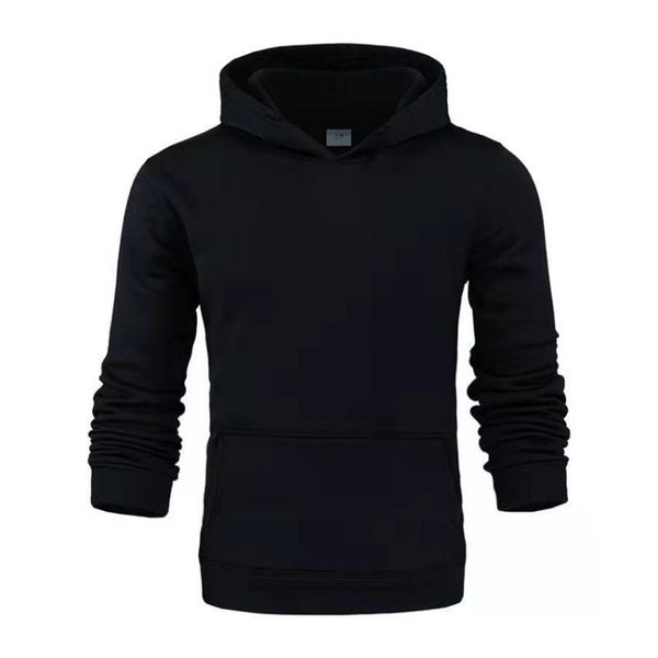 

men's hoodies & sweatshirts fashion brand 2021 spring autumn male casual solid color sweatshirt, Black