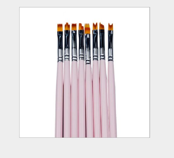 2021 1 Pc Gradiente Penna Gel UV Disegno Pittura Pennelli Morbidi Manico Rosa Manicure per Nail Art Penna Trasferimento Strumento per Manicure