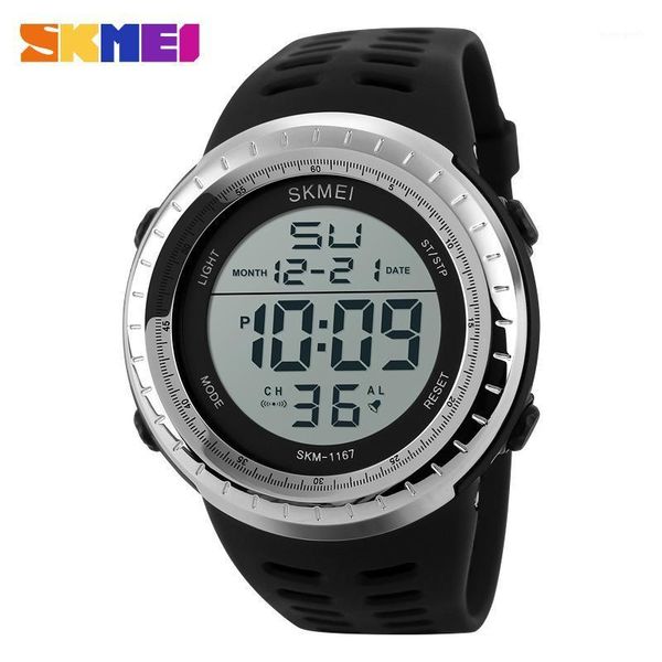 

fashion brand resistant watch outdoor men military watches men's led digital casual sports wristwatches, Slivery;brown