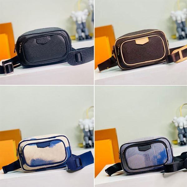 

2021 style cross body shoulder bag waist bags handbag coin purse letter flowers outdoor blue canvas temperament bumbag
