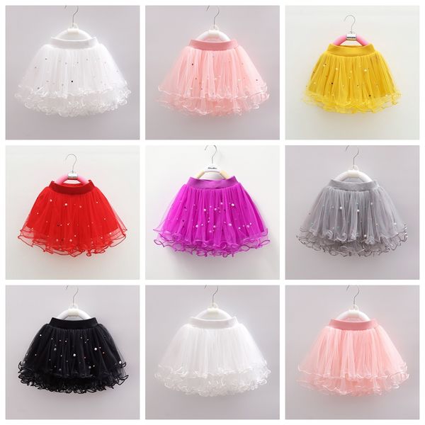 

kids clothes tutu nail bead skirts baby girls dance dresses ballet tulle pettiskirt fluffy party skirt costume dancewear yl513, Blue