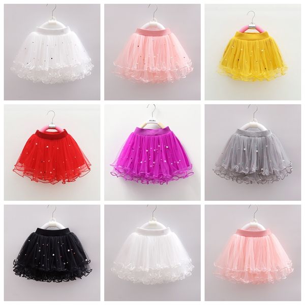 Abbigliamento per bambini TUTU Nail Bead Gonne Neonate Abiti da ballo Balletto Tulle Pettiskirt Fluffy Party Gonna Costume Dancewear YL513