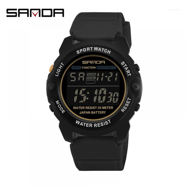 

wristwatches sanda sports electronic watch luminous waterproof men's youth multifunctional outdoor mountaineering wrist watch1, Slivery;brown