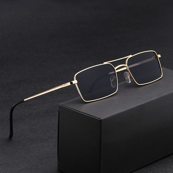 

sun glasses 2021 brands design women anti-reflective mirror glasses fashion metal square classic men out door uv400, White;black