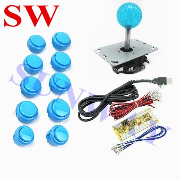 

game controllers & joysticks arcade joystick diy kit zero delay usb encoder to pc copy sanwa 24/30mm push buttons for mame