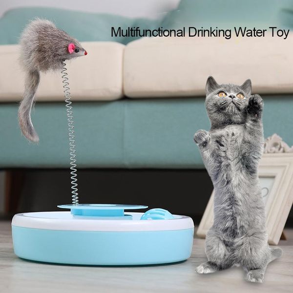 

cat toys interactive roller, spring with kitten tracks, pet toy moving balls teaser mouse exercise