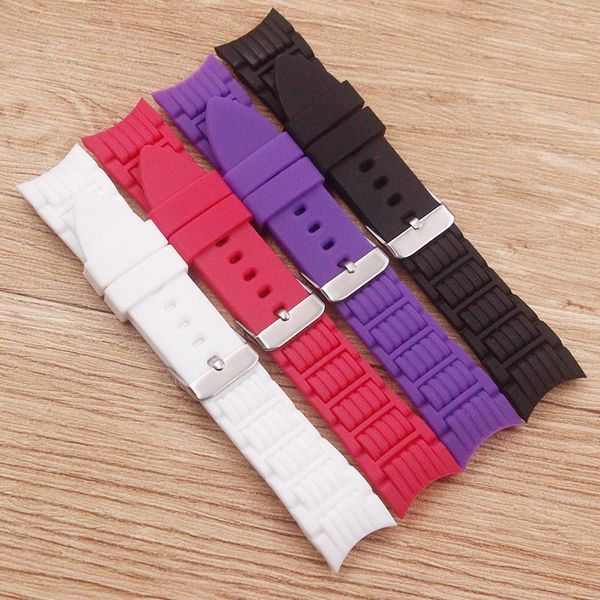 

watch bands accessories silicone sports strap 20mm pin buckle waterproof, sweatproof and breathable men's women's, Black;brown