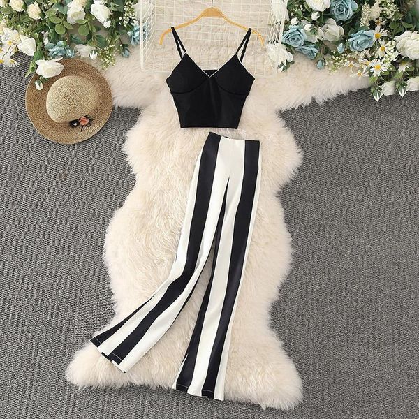 

women's tracksuits 2021 spring runway designers women two piece outfit vintage print full sleeve blouse and pants suit office lady trou, Gray
