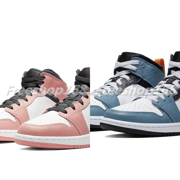 

keychain 1 1s mid high jumpman basketball shoes pink quartz men women sneakers mid chicago 2020 se white black red black royal trainers 11dd