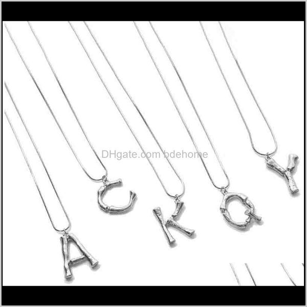

necklaces & jewelry drop delivery 2021 fashionable english pendant wholesale fashion necklace with various letter charm pendants, Silver