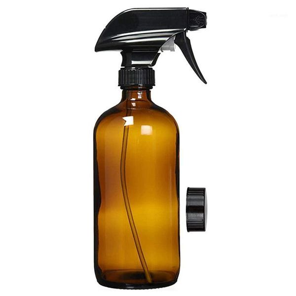 

500ml glass spray bottle essential oil brown cosmetic soap box reusable practical