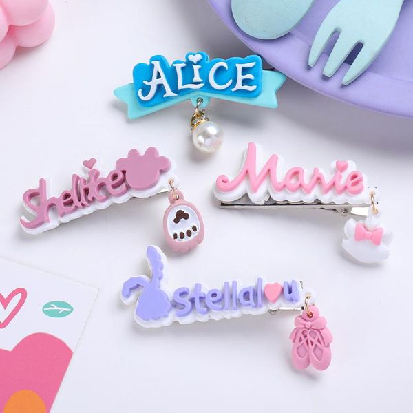 

girls cute cartoon animal ear hair clips kids sweet hairpins pendant barrettes headband fashion accessories, Slivery;white