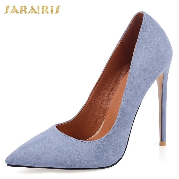 

dress shoes sarairis 2021 arrivals thin high heels lady pumps woman slip on pointed toe office women, Black